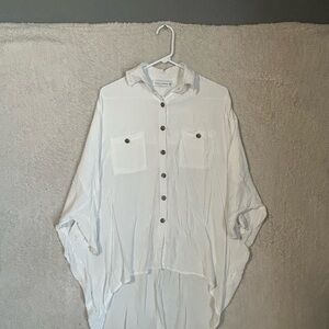 Faithfull The Brand White Oversized Shirt Size S 8. Casual Comfort Capsule